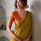 Shree Shyam Fashion Tissue Silk Mustard Saree