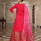 Jyoti Fashion Women's Pink Cotton Silk Floral Print with Embroidered Kurta Set | Swadesiicart