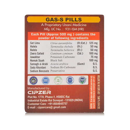 Cipzer Gas –S Pills - Swadesiicart