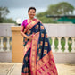 PR Fashion Morpich Soft Banarasi Silk With Zari Weaving Meenakari Design Saree | Swadesiicart