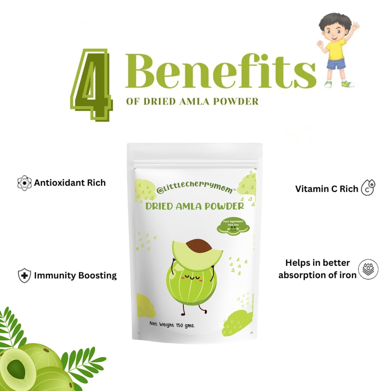 Littlecherrymom Dried Amla Powder | Swadesiicart