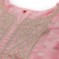 Ahalyaa Women Floral Yoke Design Tunic with Palazzos - Pink Color | Swadesiicart