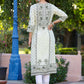 Juniper Women's Green Rayon Staple Kalamkari Floral Placement Printed Kurta | Swadesiicart