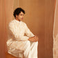 Yellow Viscose Chikankari Embroidery Work Men's Kurta Set - Mahotsav | Swadesiicart