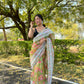 Vamsee Green Organza Saree - Swadesiicart
