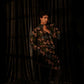 Black Linen Designer Embroidery Work Men's Kurta Set - Mahotsav