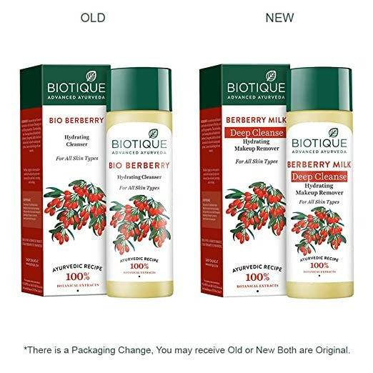 Biotique Berberry Milk Deep Cleanse Hydrating Makeup Remover For All Skin Types - Swadesiicart