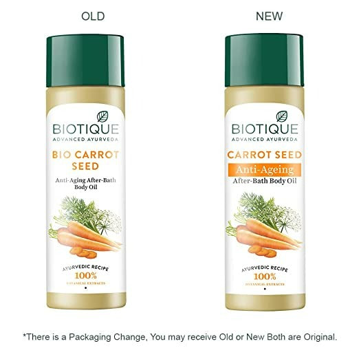 Biotique Advanced Ayurveda Bio Carrot Seed Anti-Aging After-Bath Body Oil - Swadesiicart
