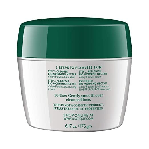 Biotique Advanced Ayurveda Bio Morning Nectar Visibly Flawless Moisturizing Cream - Swadesiicart