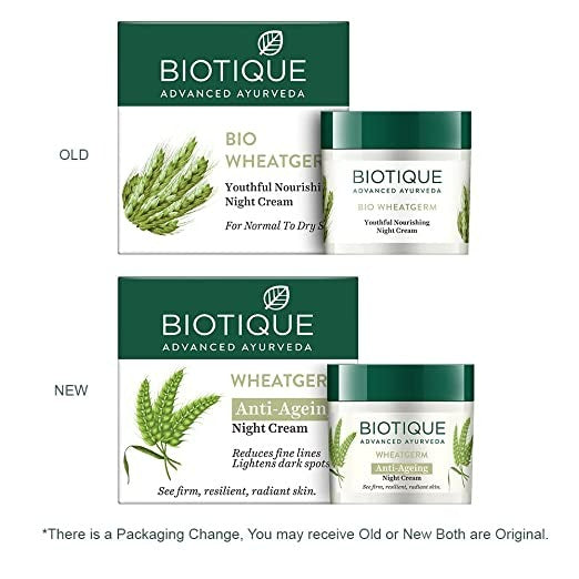 Biotique Advanced Ayurveda WheatGerm Anti-Ageing Night Cream - Swadesiicart