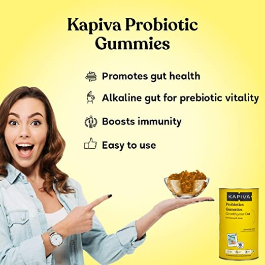 Kapiva Ayurveda Probiotics with Amla Gummies | Swadesiicart