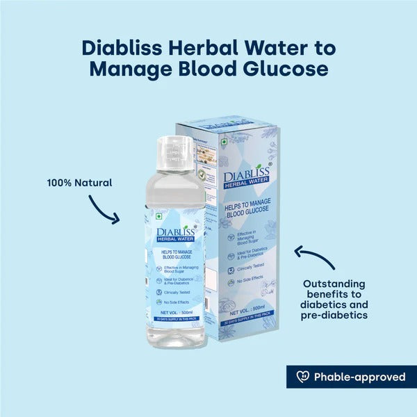 Diabliss Herbal Water For Blood Glucose Management - Swadesiicart