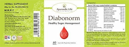 Ayurvedic Life Diabonorm Healthy Sugar Management Tablets | Swadesiicart