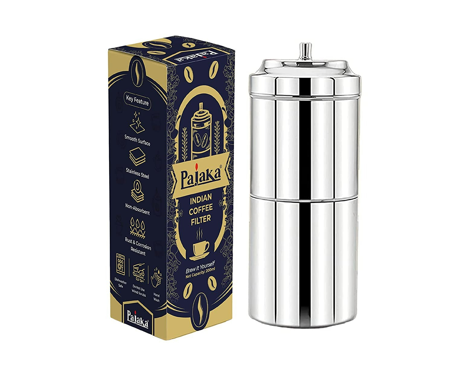 Pajaka South Indian Coffee Filter Stainless Steel Non-Electric Machine Small Size - Swadesiicart