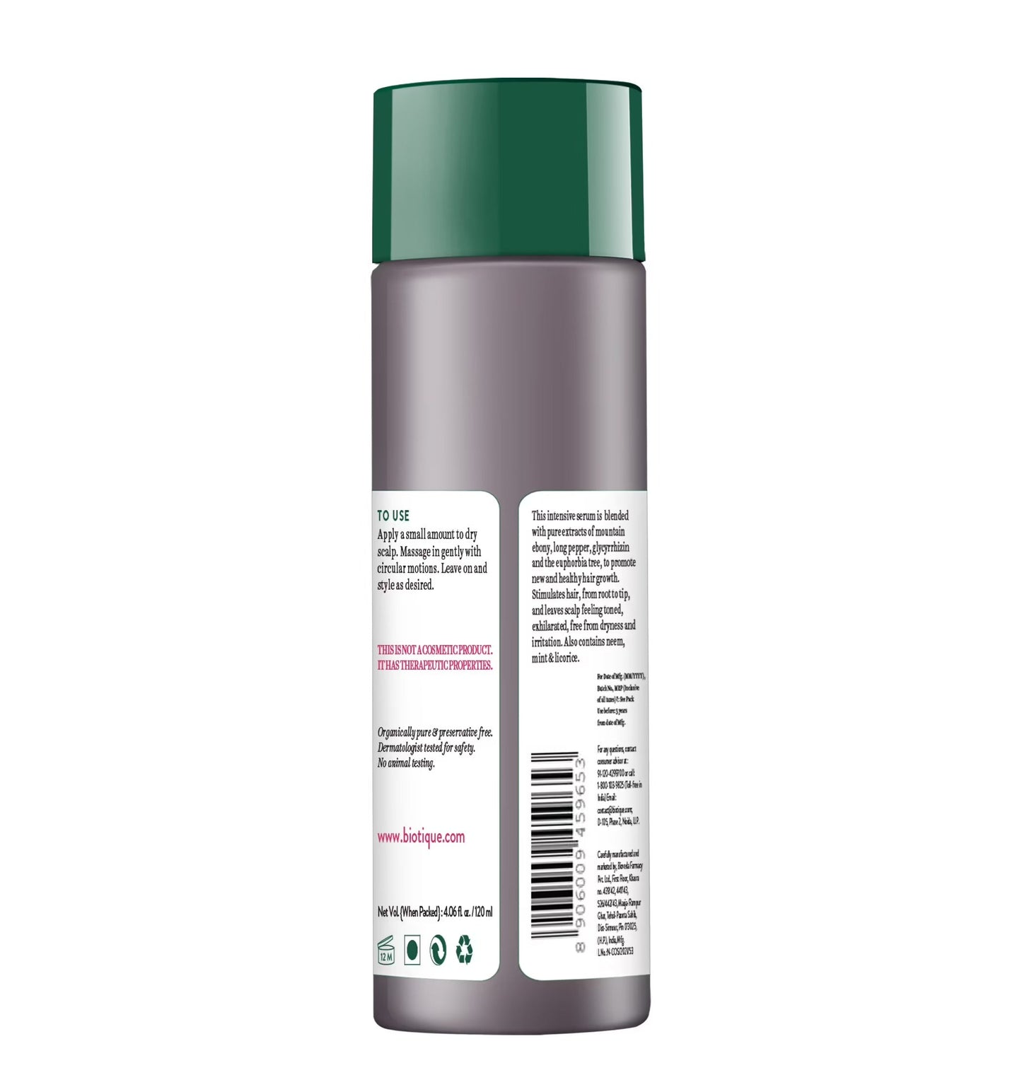 Biotique Bio Mountain Ebony Vitalizing Serum - Swadesiicart