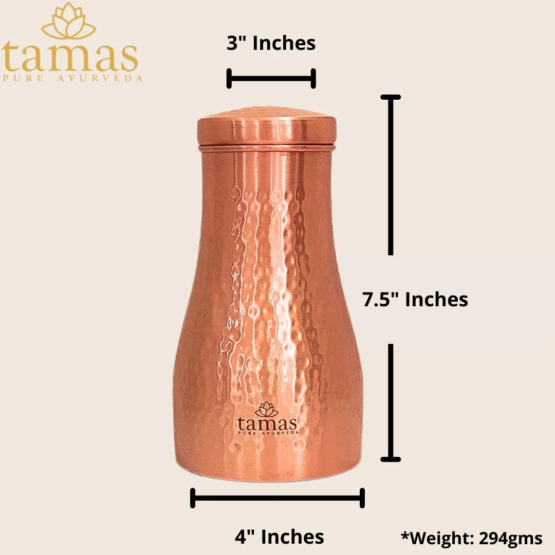 Tamas Hammered Bedroom Copper Water Jar - Swadesiicart