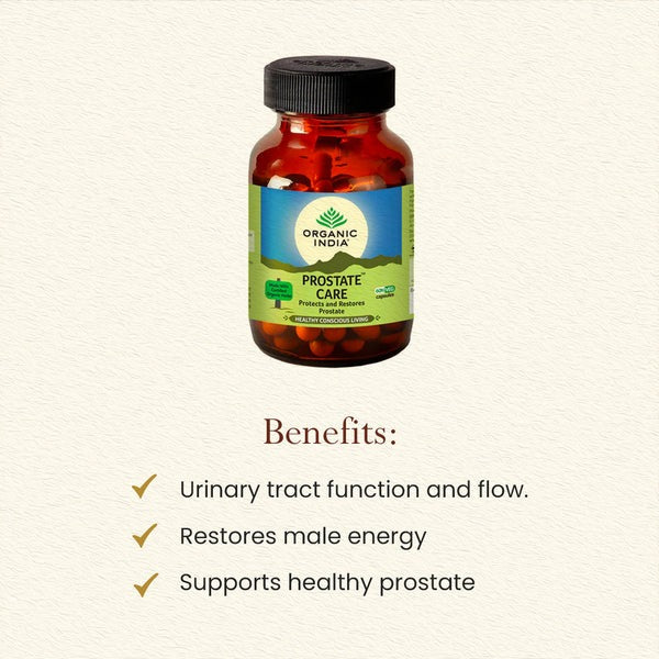 Organic India Prostate Care 60 Capsules - Swadesiicart
