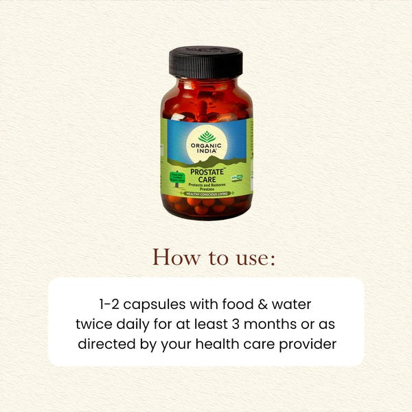 Organic India Prostate Care 60 Capsules - Swadesiicart