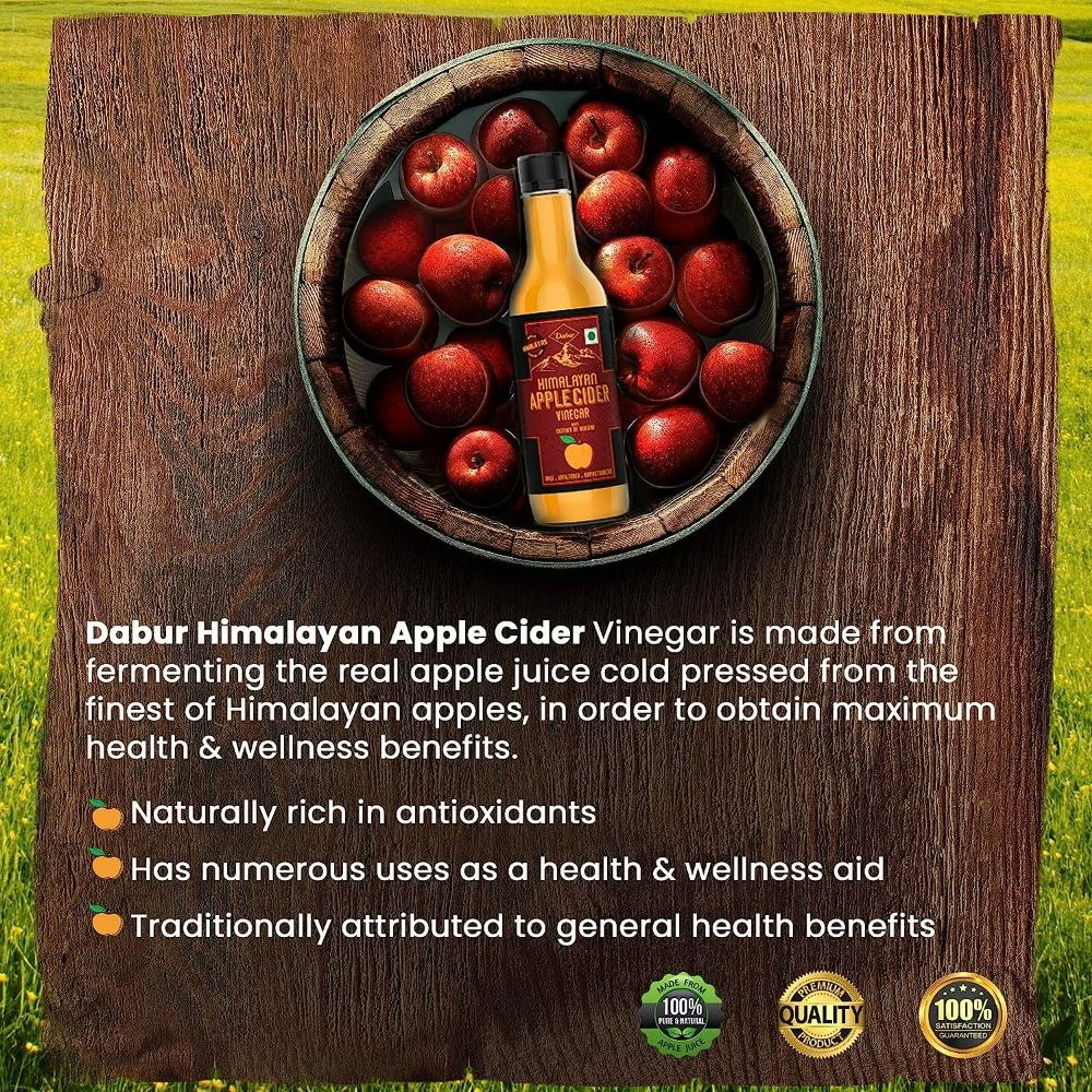 Dabur Himalayan Organic Apple Cider Vinegar with Mother Of Vinegar - Swadesiicart