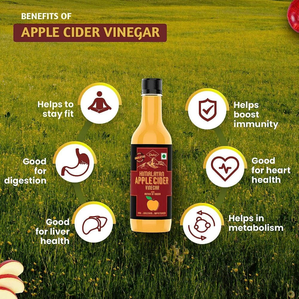 Dabur Himalayan Organic Apple Cider Vinegar with Mother Of Vinegar - Swadesiicart