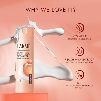 Lakme Peach Milk Moisturiser SPF 24 PA++ Sunscreen Lotion | Swadesiicart