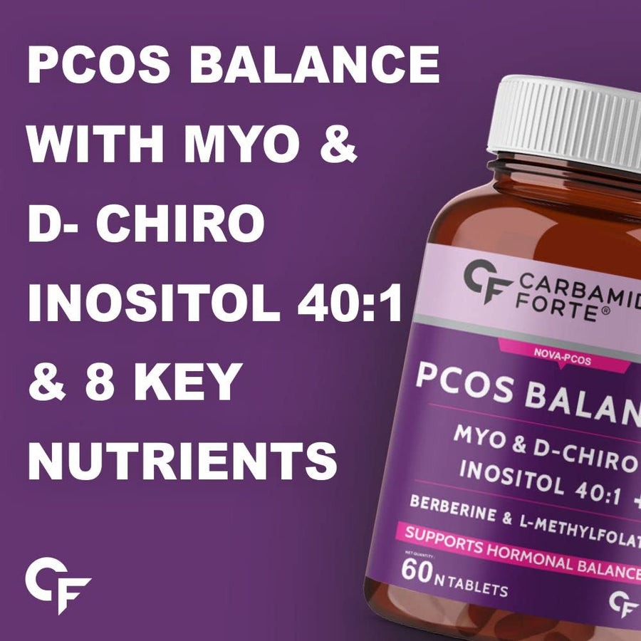 Carbamide Forte PCOS Support Tablets with Myo-Inositol to D-Chiro-Inositol 40:1 - Swadesiicart