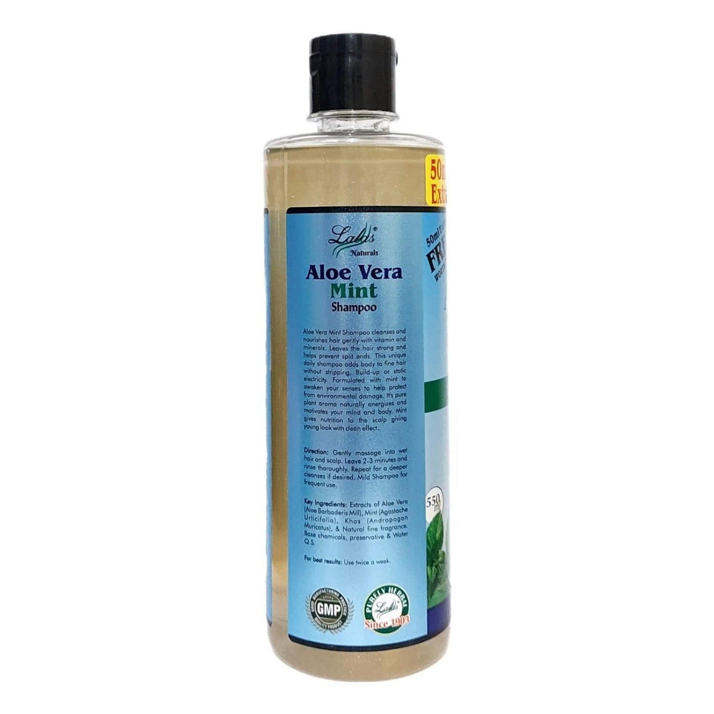 Lalas Naturals mild Repair Shampoo With Aloe Vera & Mint - Swadesiicart
