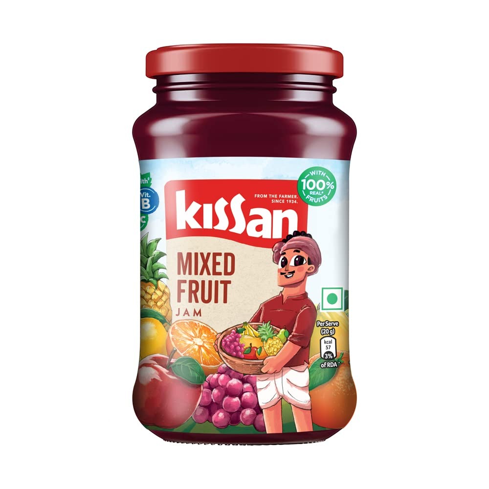 Kissan Mixed Fruit Jam With Fruit Ingredients - Swadesiicart