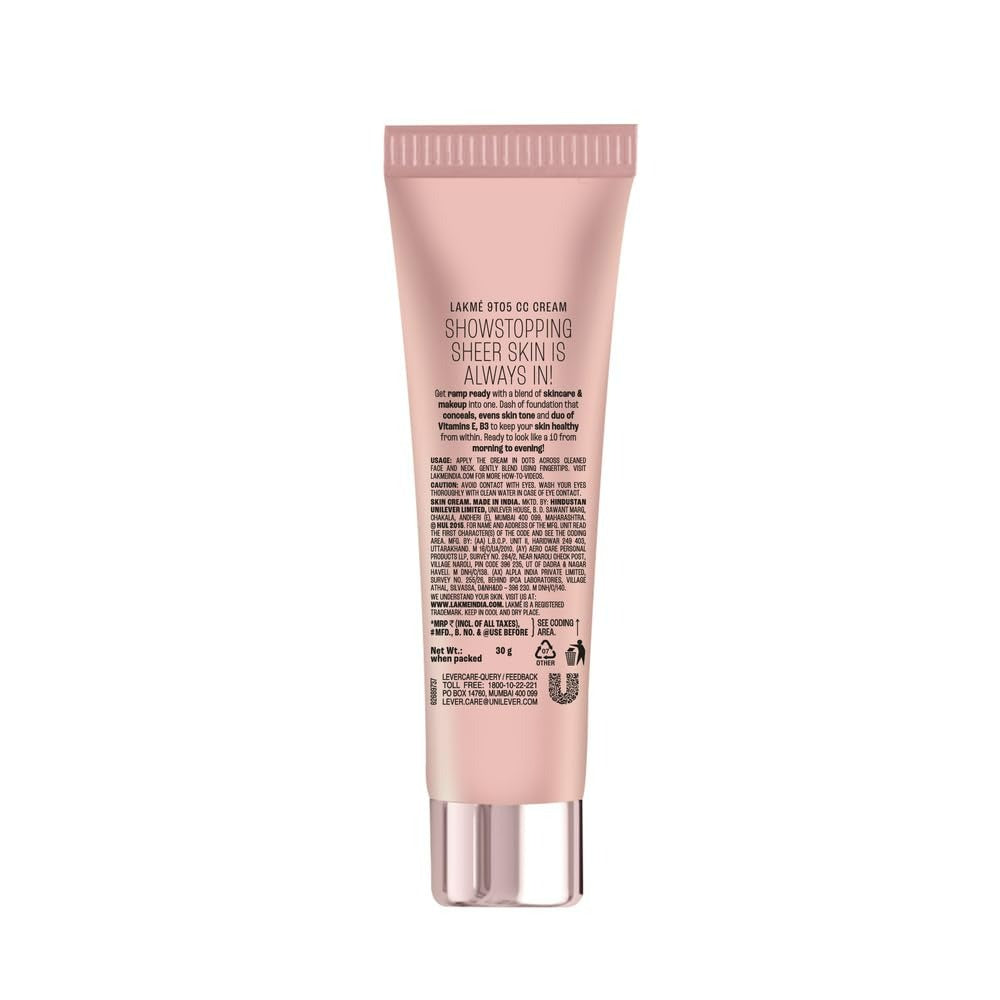 Lakme 9To5 Complexion Care Cream - Beige - Swadesiicart
