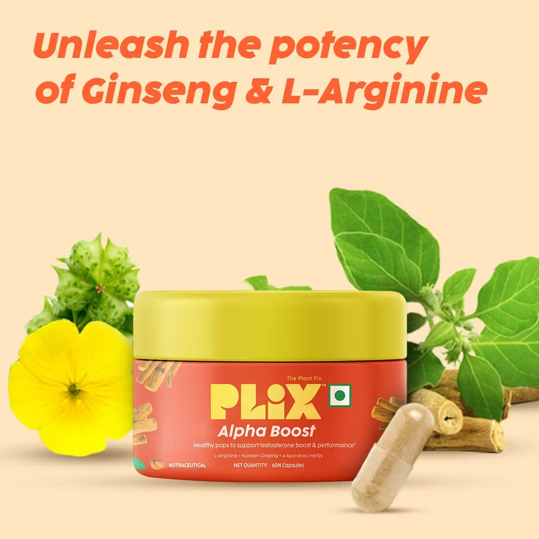 PLIX The Plant Fix Testosterone Booster Capsules for Men | Swadesiicart