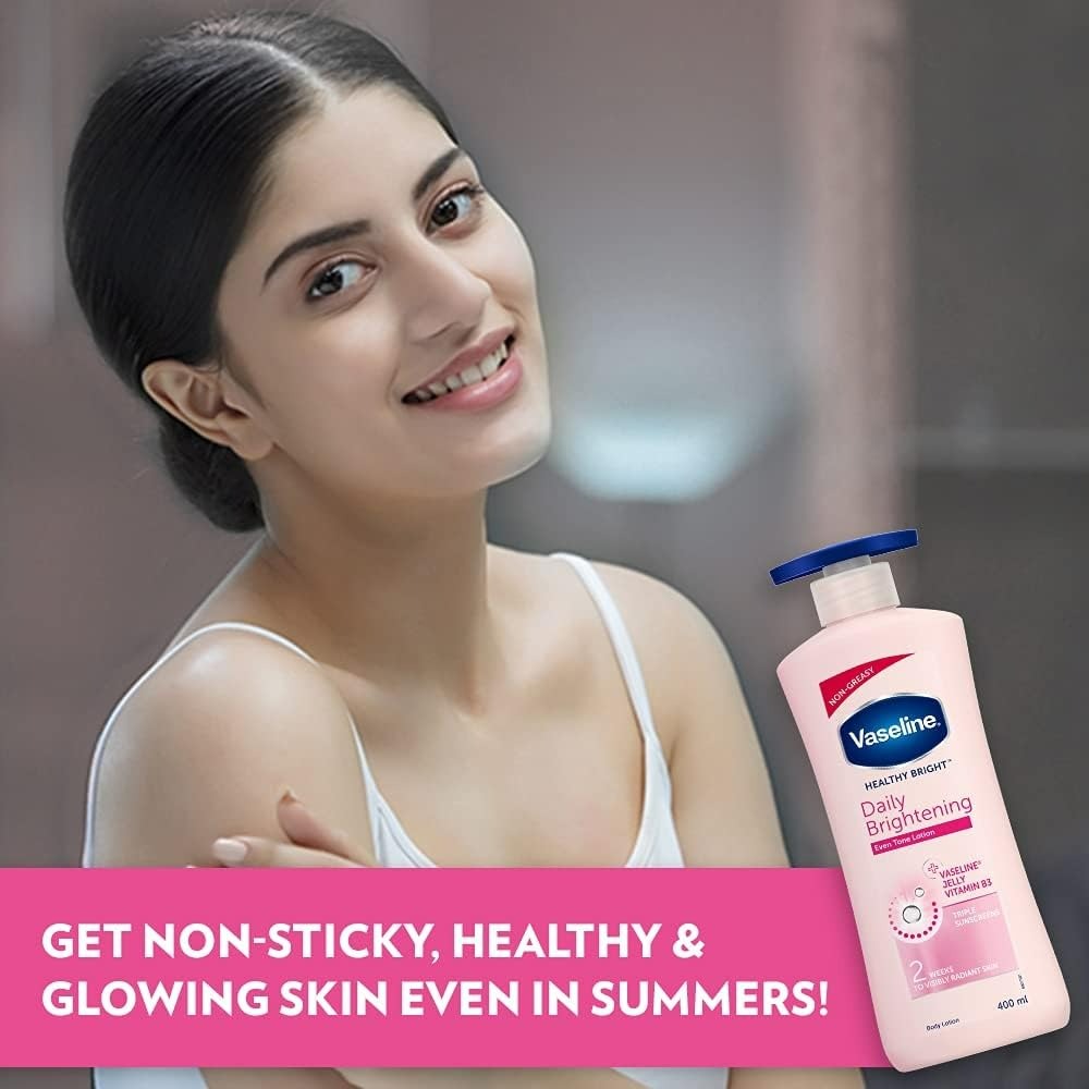 Vaseline Healthy Bright Daily Brightening Body Lotion - Swadesiicart