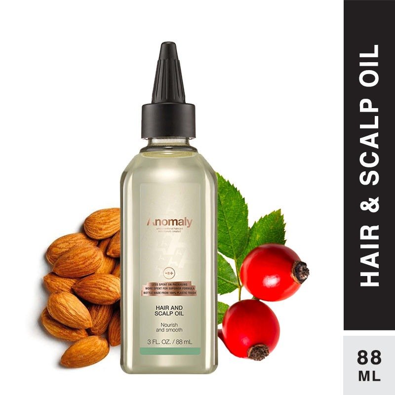 Anomaly by Priyanka Chopra Hair And Scalp Oil With Almond and Rosehip Oil, Adds Shine, Fast Absorbing | Swadesiicart