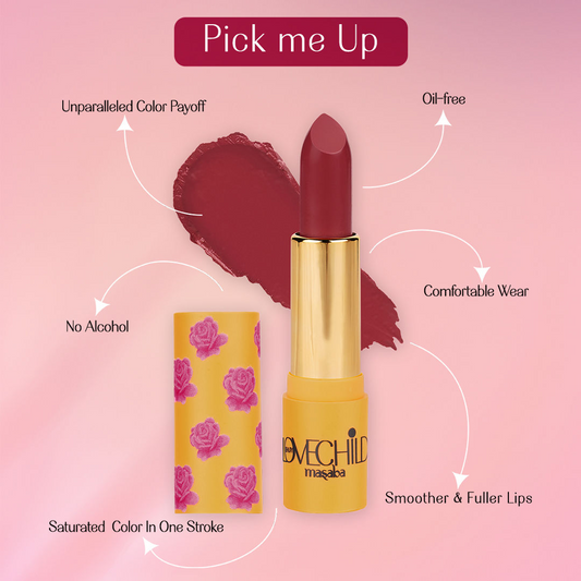 LoveChild By Masaba Gupta Rani Core Luxe Matte Lipstick - Pink Iris | Swadesiicart