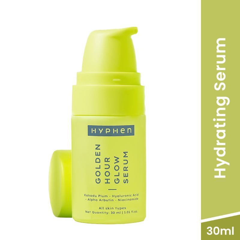 Hyphen By Kriti Sanon Golden Hour Glow Serum With Niacinamide, Alpha Arbutin, Hyaluronic Acid & Kakadu Plum, For Men & Women | Swadesiicart