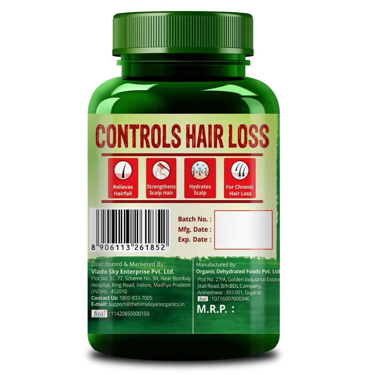 Himalayan Organics Plant Based Hair Vitamin Biotin Vegetarian Capsules - Swadesiicart