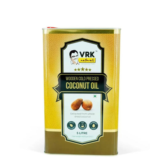 Vrk Naturals Wooden Cold Pressed Coconut Oil - Swadesiicart