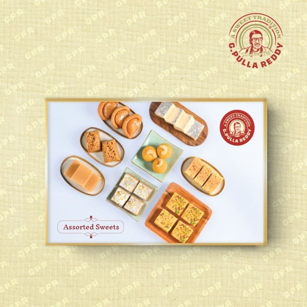 Pulla Reddy Assorted Sweets | Pure Ghee Assorted Sweets for Gifting | Pulla Reddy Assorted Ghee Indian Sweets - Swadesiicart