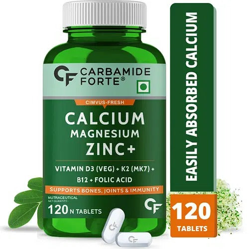 Carbamide Forte Calcium + Magnesium + Zinc + Vitamin D, K2, & B12 Tablets - Swadesiicart