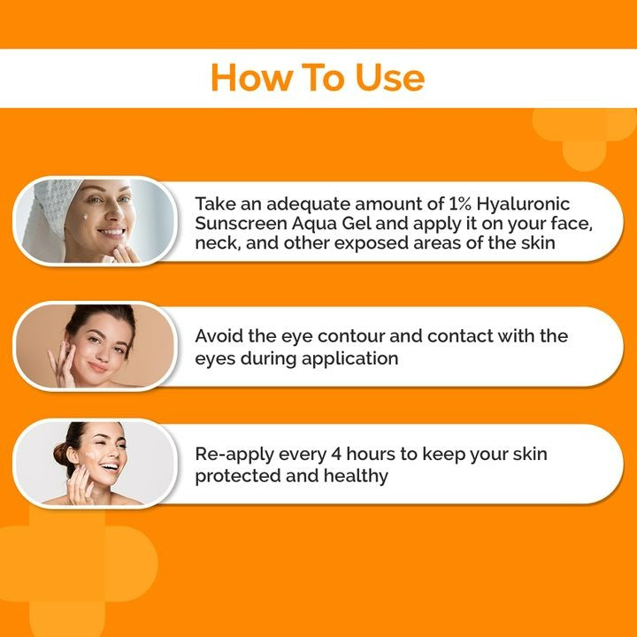 The Derma Co 1% Hyaluronic Sunscreen Aqua Gel - Swadesiicart