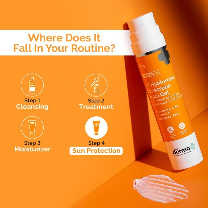 The Derma Co 1% Hyaluronic Sunscreen Aqua Gel - Swadesiicart