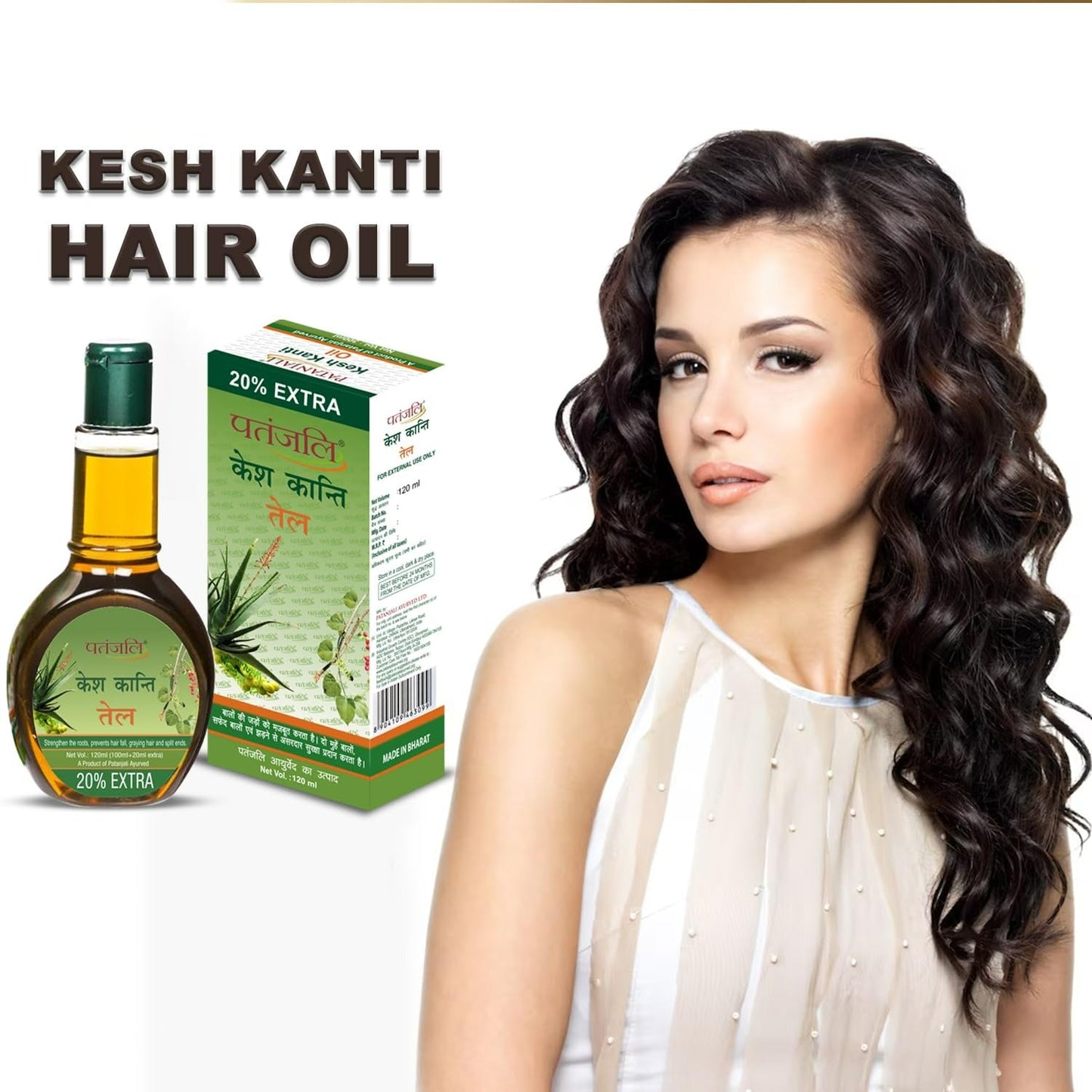 Patanjali Kesh Kanti Hair Oil | Ayurvedic Herbal Oil for Hair Growth, Nourishment & Scalp Health - Swadesiicart