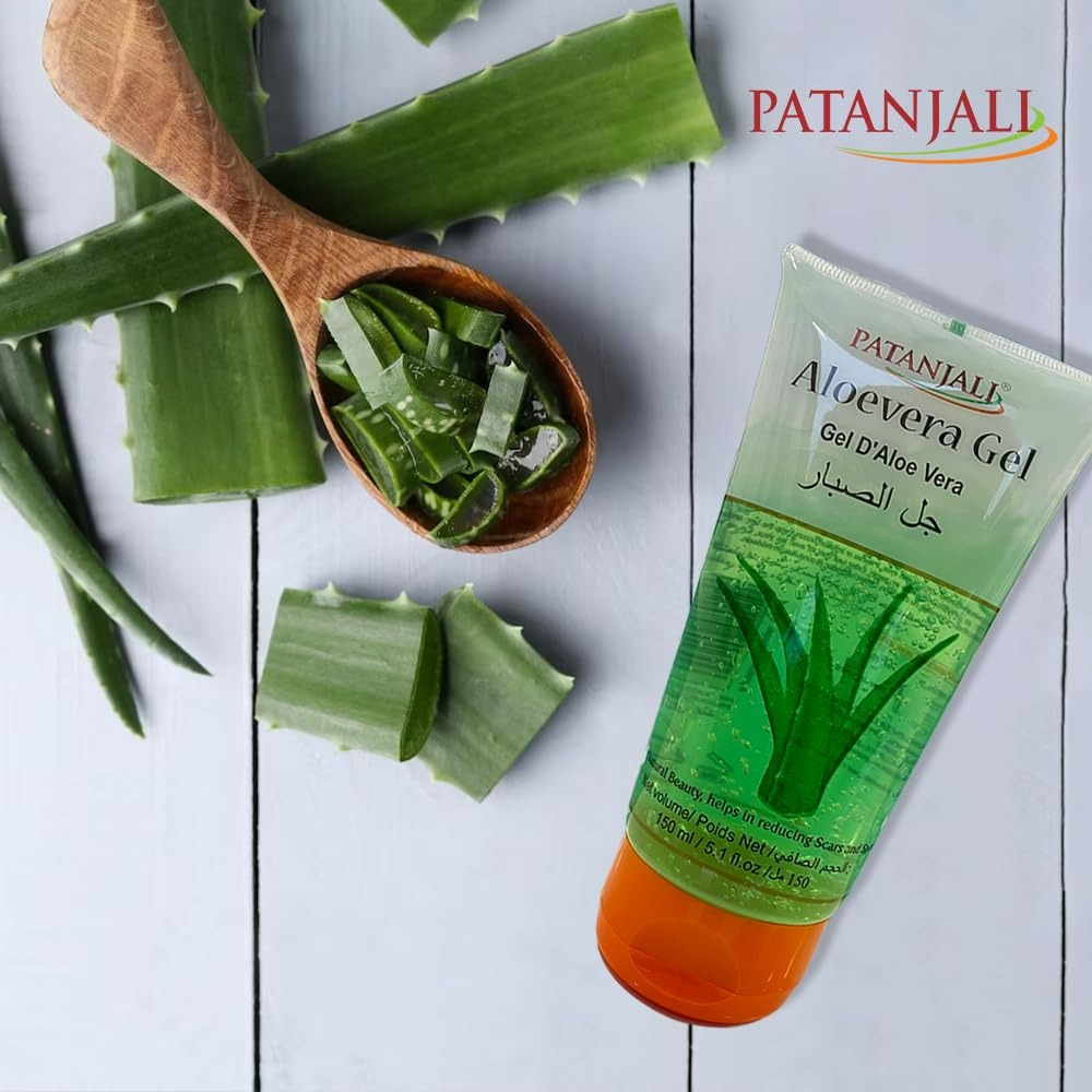Patanjali Saundarya Aloe Vera Gel | Pure Ayurvedic Aloe Gel for Skin, Hair & Sunburn Relief - Swadesiicart