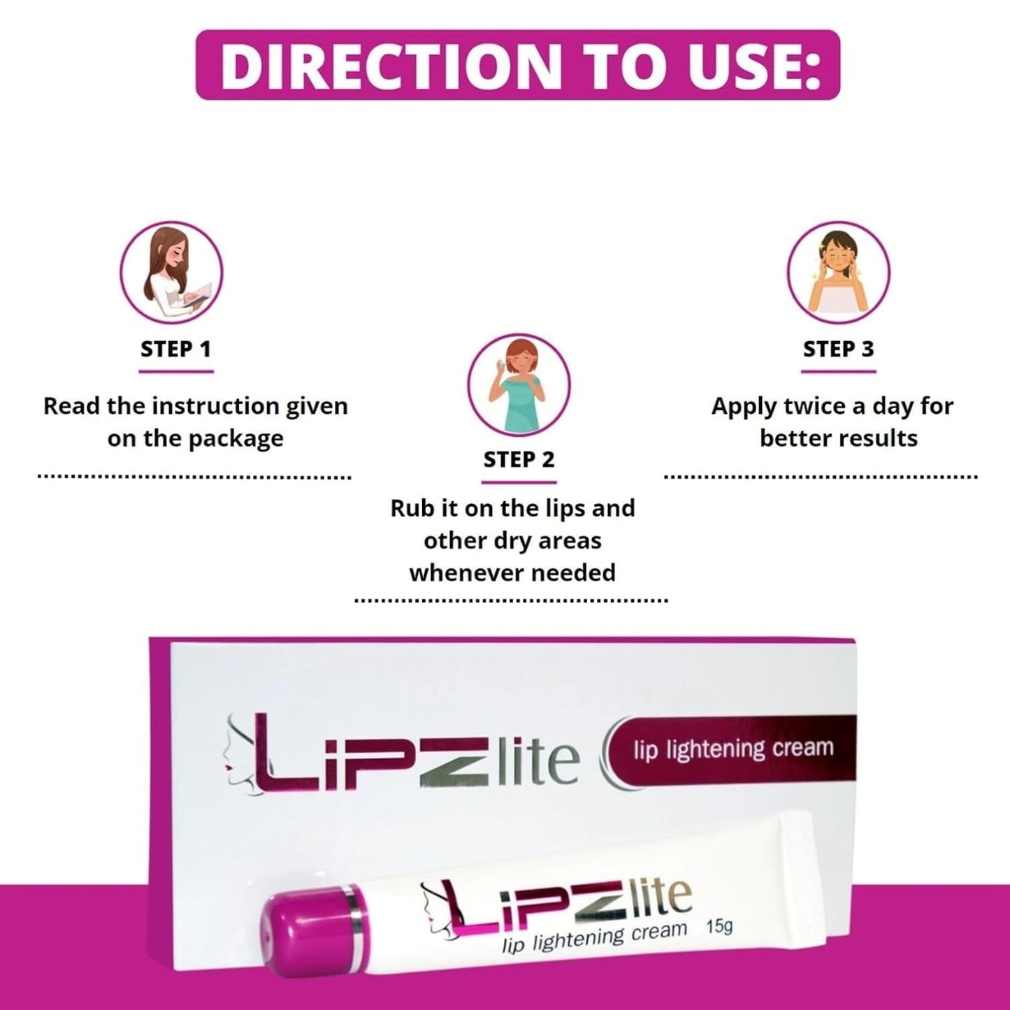Lipzlite Lip Lightening Cream - Swadesiicart