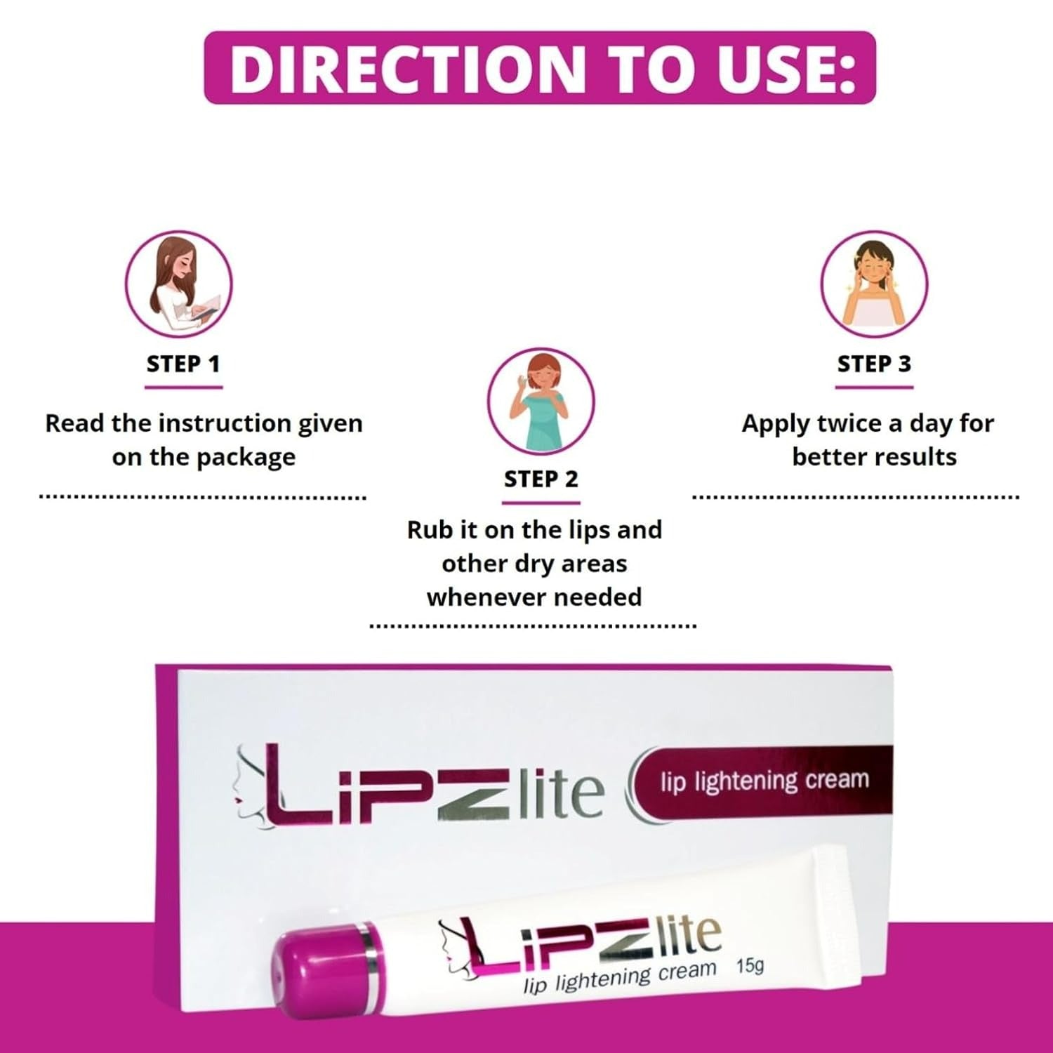 Lipzlite Lip Lightening Cream - Swadesiicart