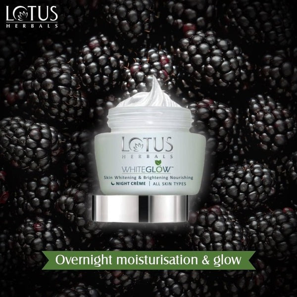 Lotus Herbals Whiteglow Skin Whitening & Brightening Nourishing Night Creme - Swadesiicart