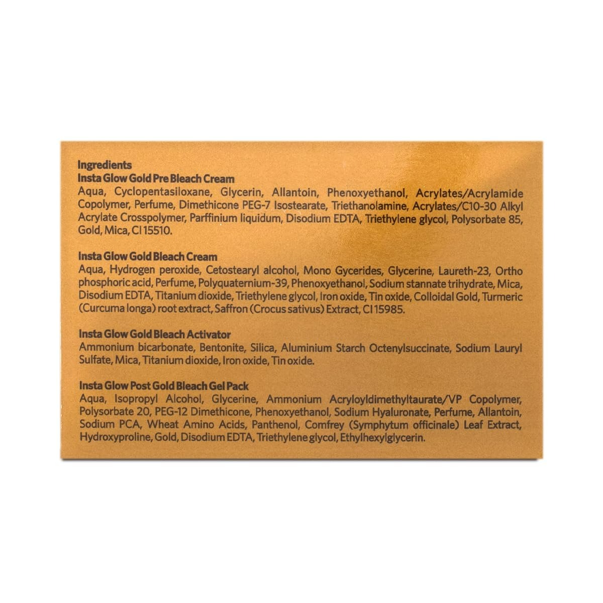 VLCC Insta Glow Gold Bleach - Swadesiicart