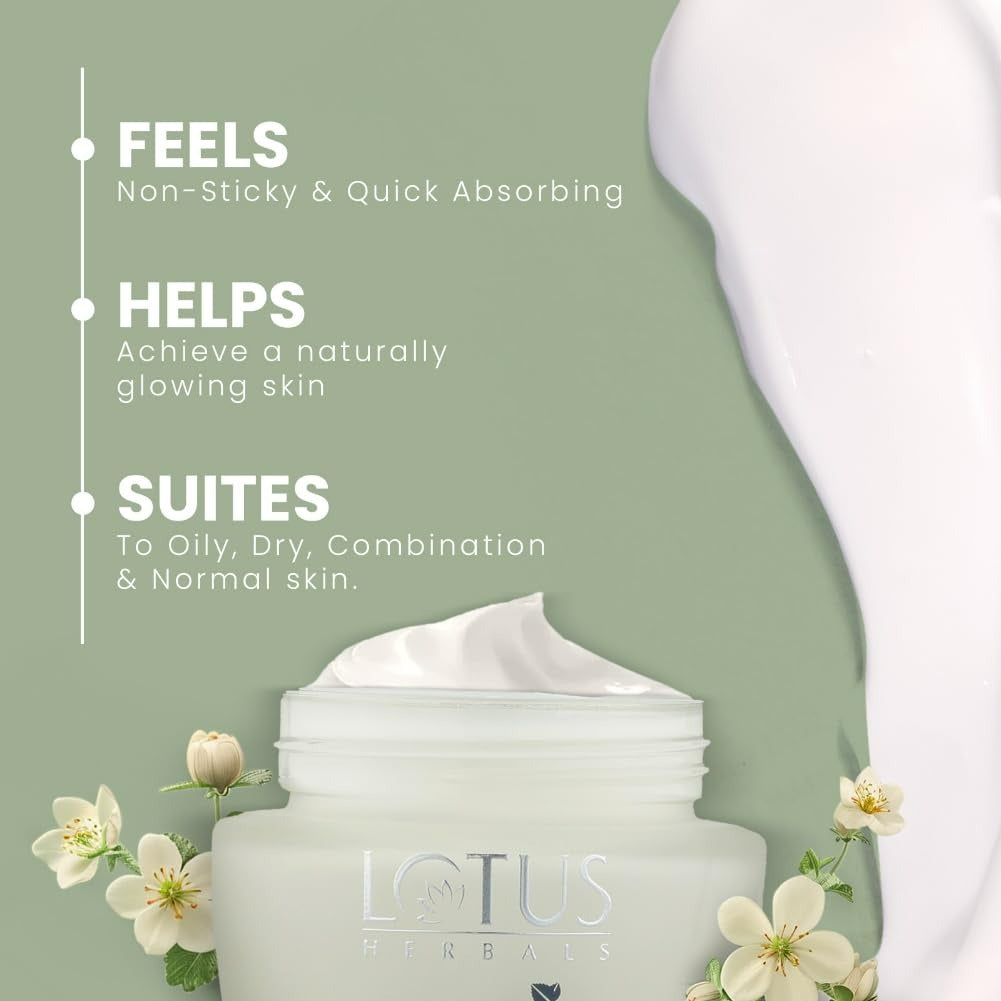 Lotus Herbals Whiteglow Skin Brightening Gel Creme SPF 25 PA+++ - Swadesiicart