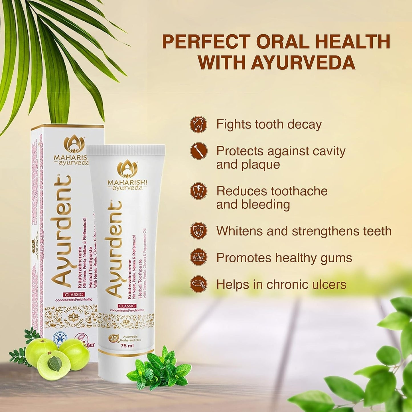 Maharishi Ayurveda Ayurdent Classic Toothpaste - Swadesiicart