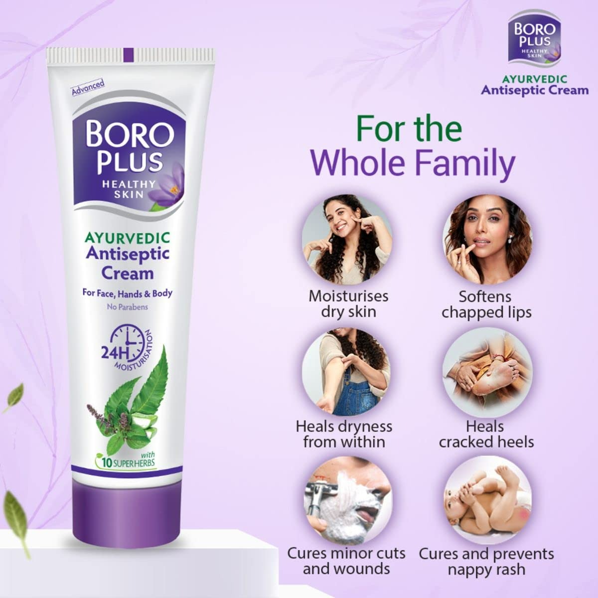 BoroPlus Ayurvedic Antiseptic Moisturisation Cream for Face, Hand & Body - Swadesiicart