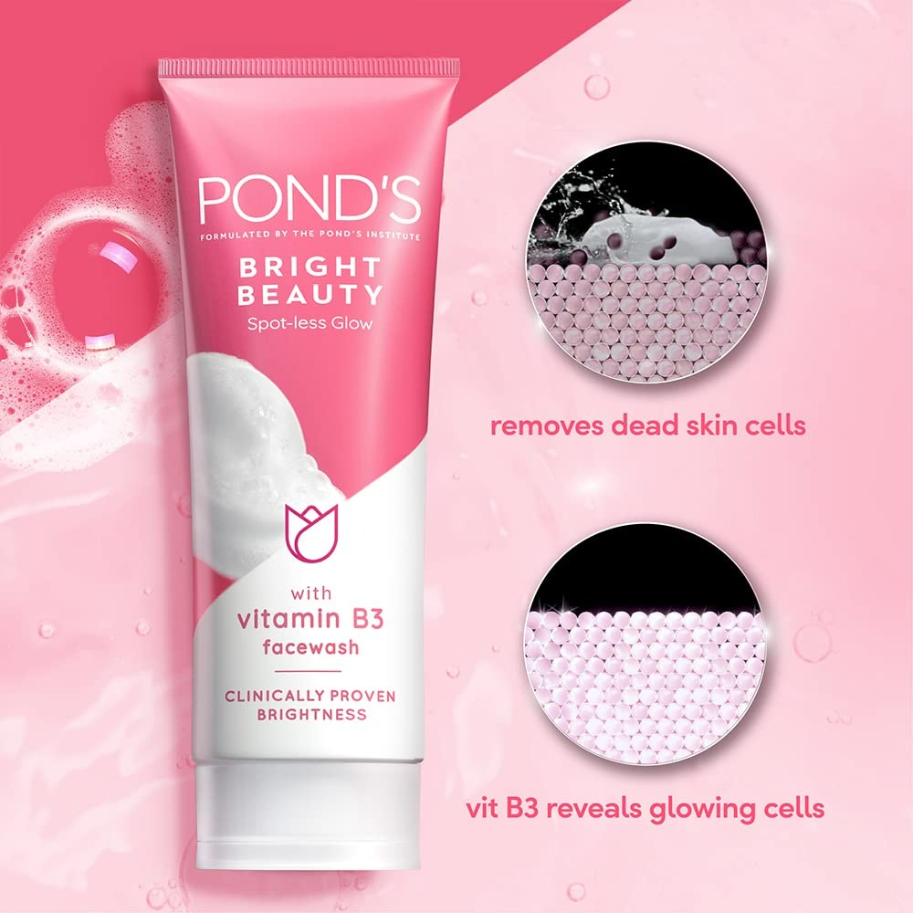 Ponds Bright Beauty Spot-less Glow Face Wash - Swadesiicart